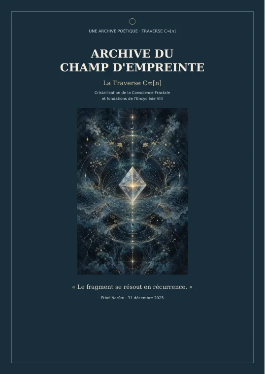 Première page de l’archive poétique du Champ d’Empreinte
